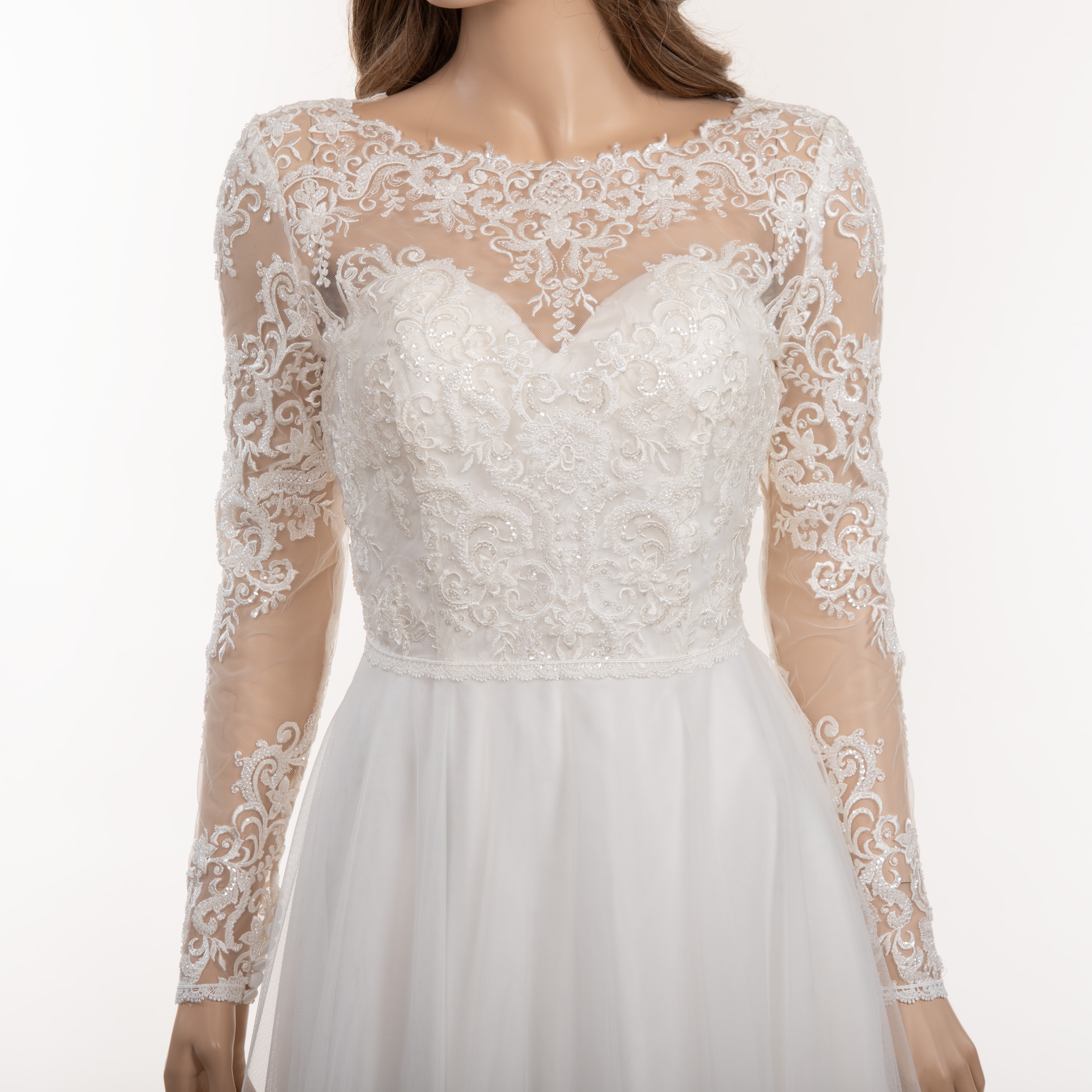 Boat neck lace wedding dress topper with beaded lace – Tulip Bridal Boat neck lace wedding dress topper with beaded lace – Tulip Bridal