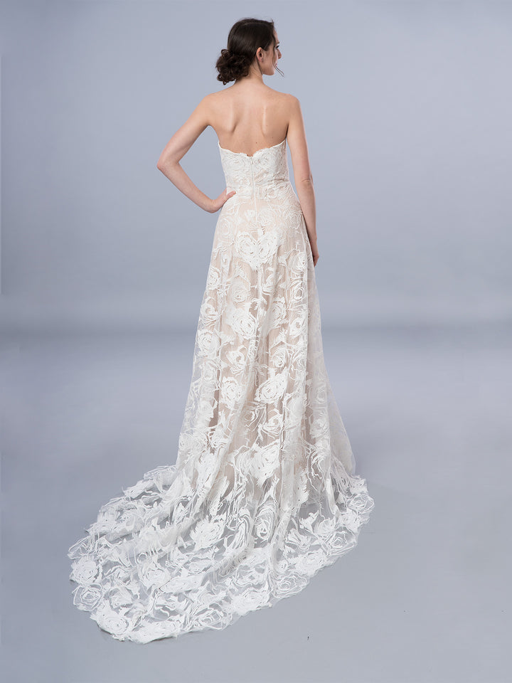 Boho lace wedding dress