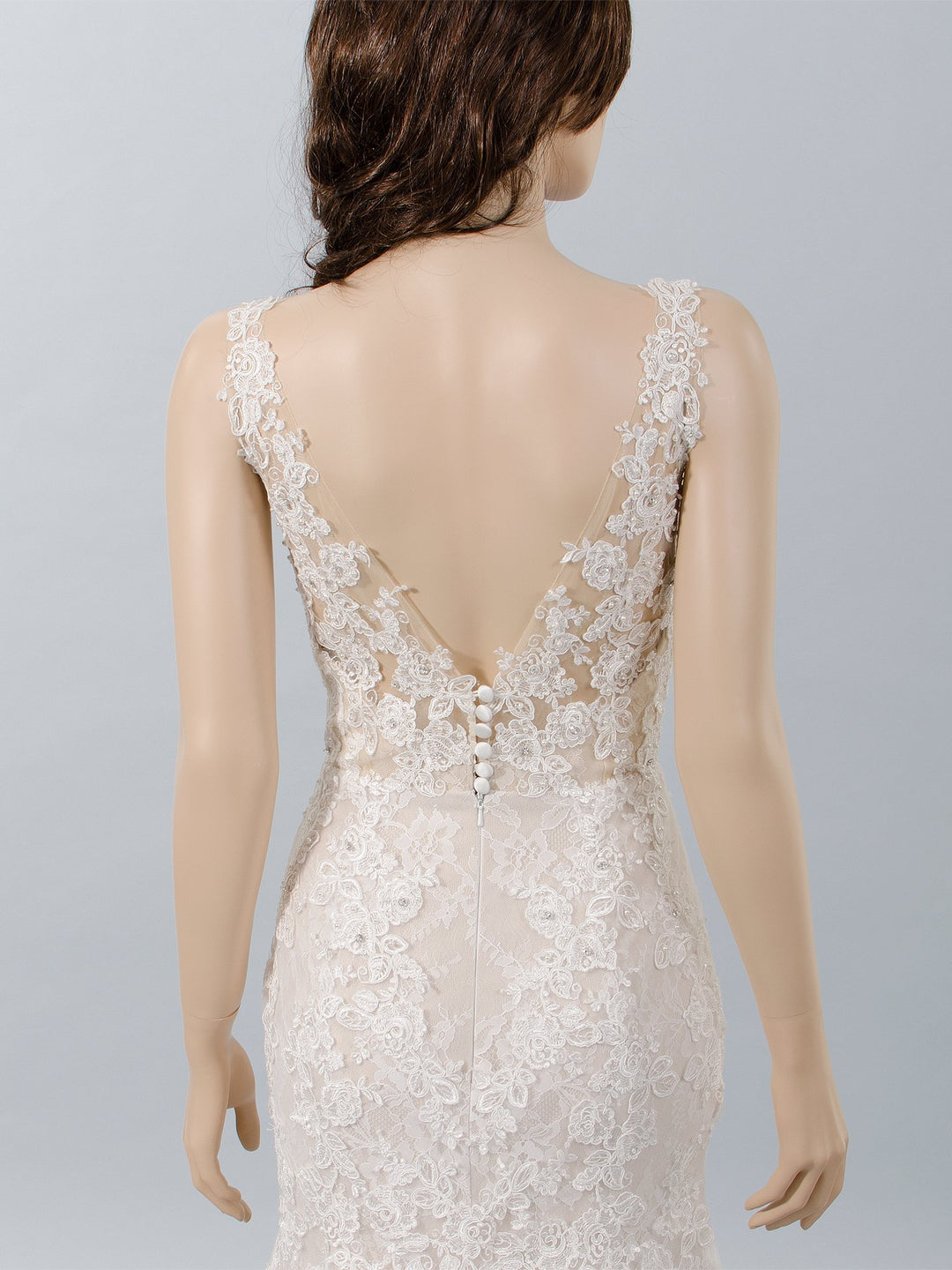 Fit and flare lace wedding dress