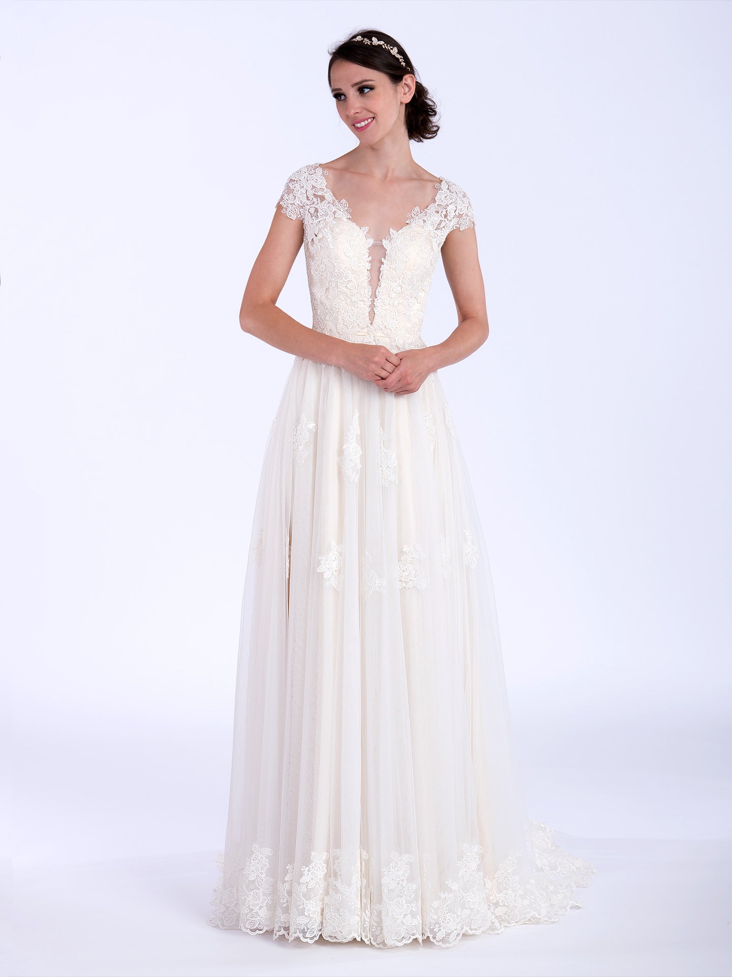 Cap sleeve lace wedding dress, 8 weeks / 18 Cap sleeve lace wedding dress, 8 weeks / 18