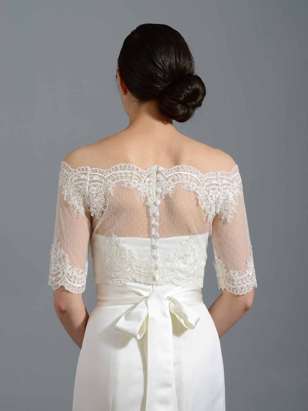 Off-Shoulder Lace Bolero Wedding jacket wedding dress topper