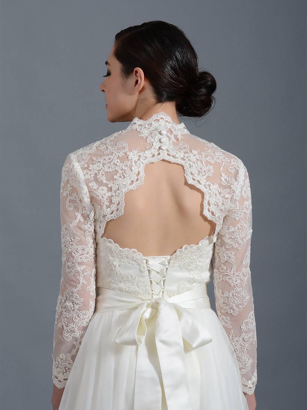 long sleeve lace jacket for wedding dress