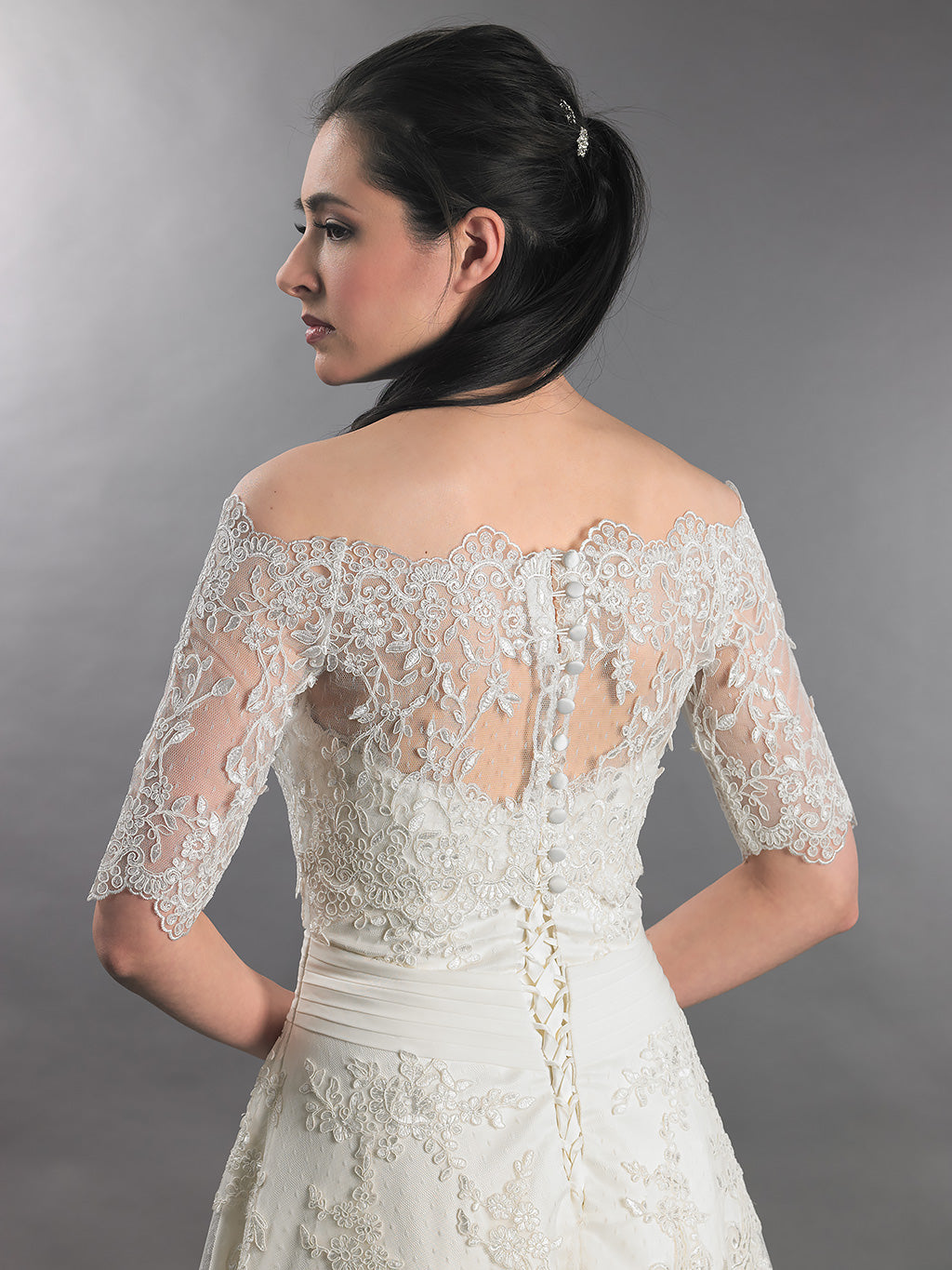 White lace bolero wedding Clearance