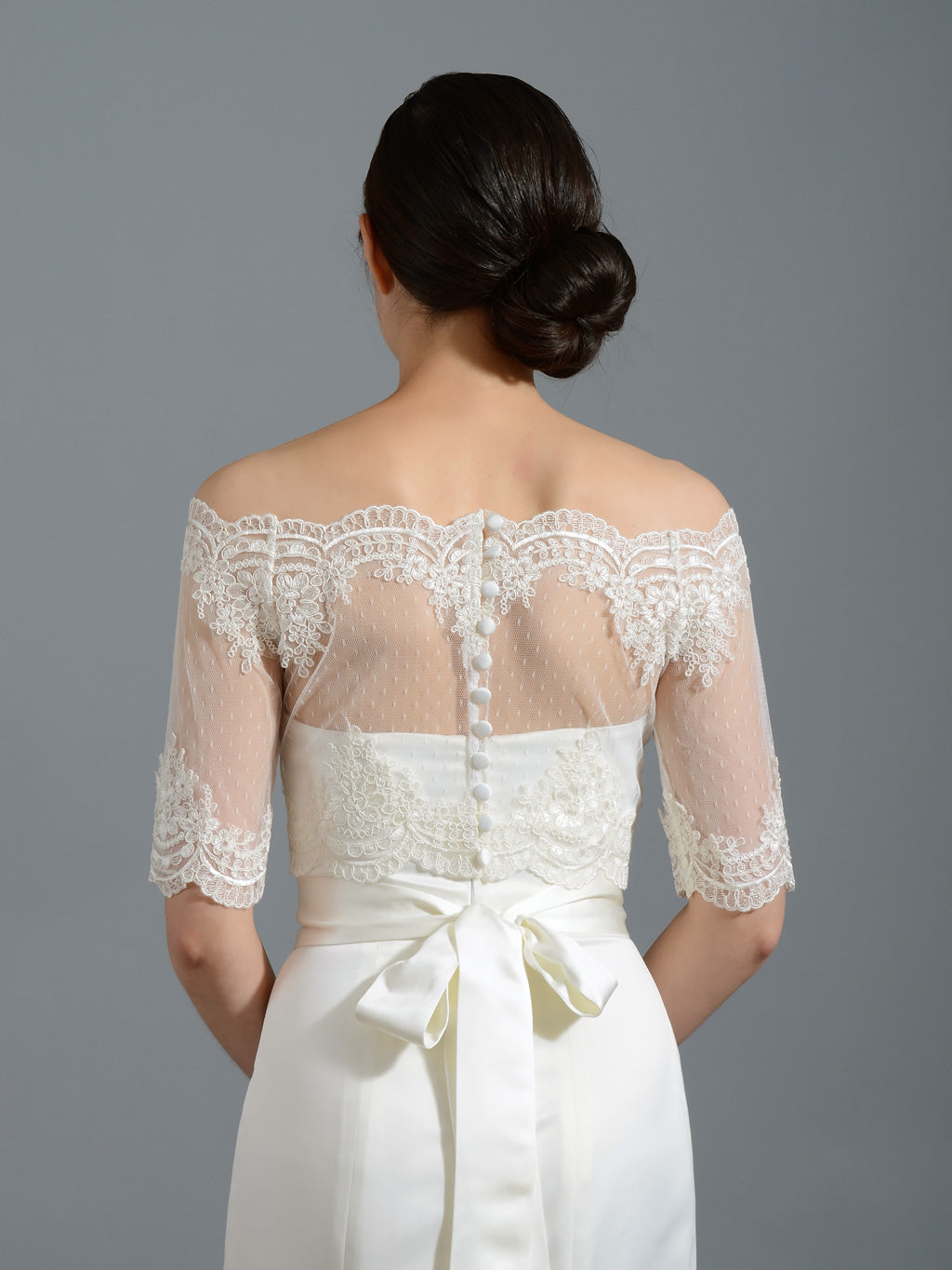 white lace jacket for wedding dress