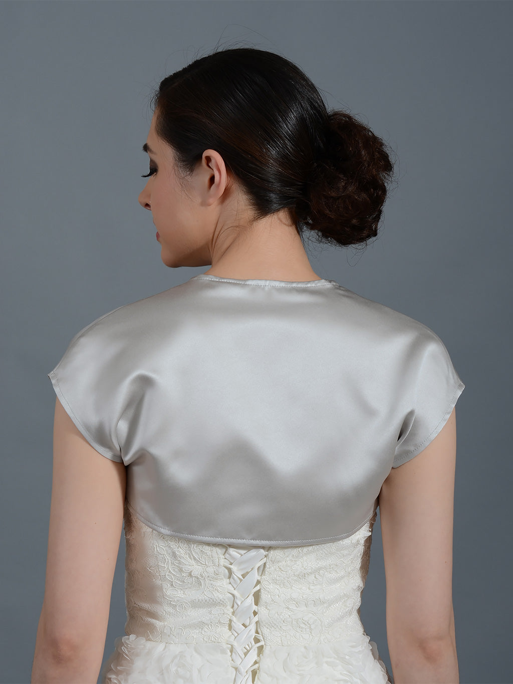 silver short jacket for wedding