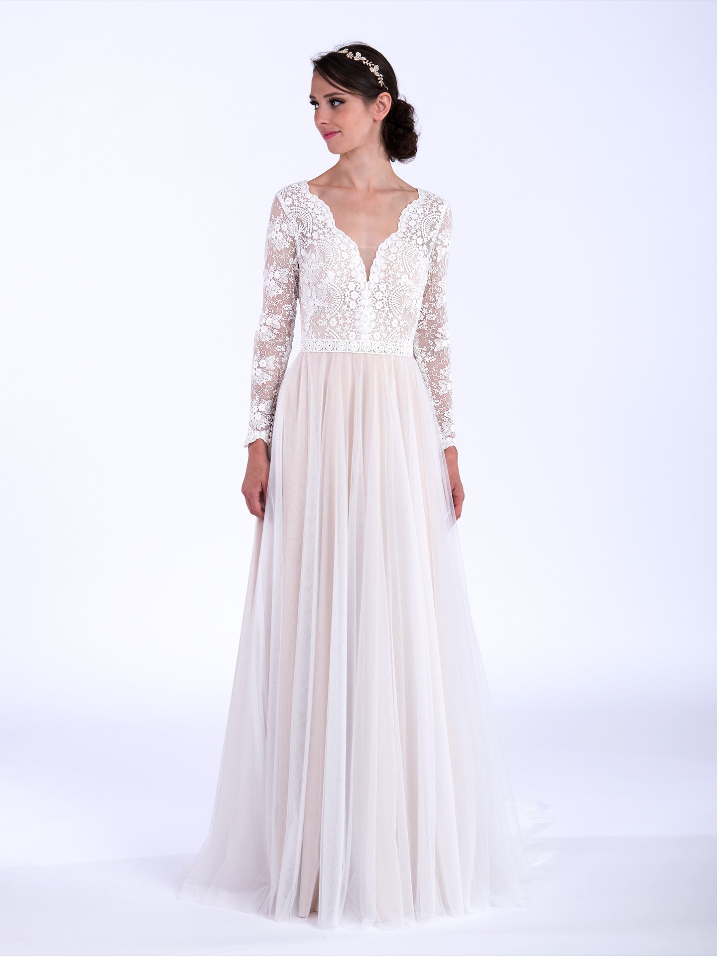 Boho Wedding Dress With Long Sleeves 5006 Wedding Dress 5006