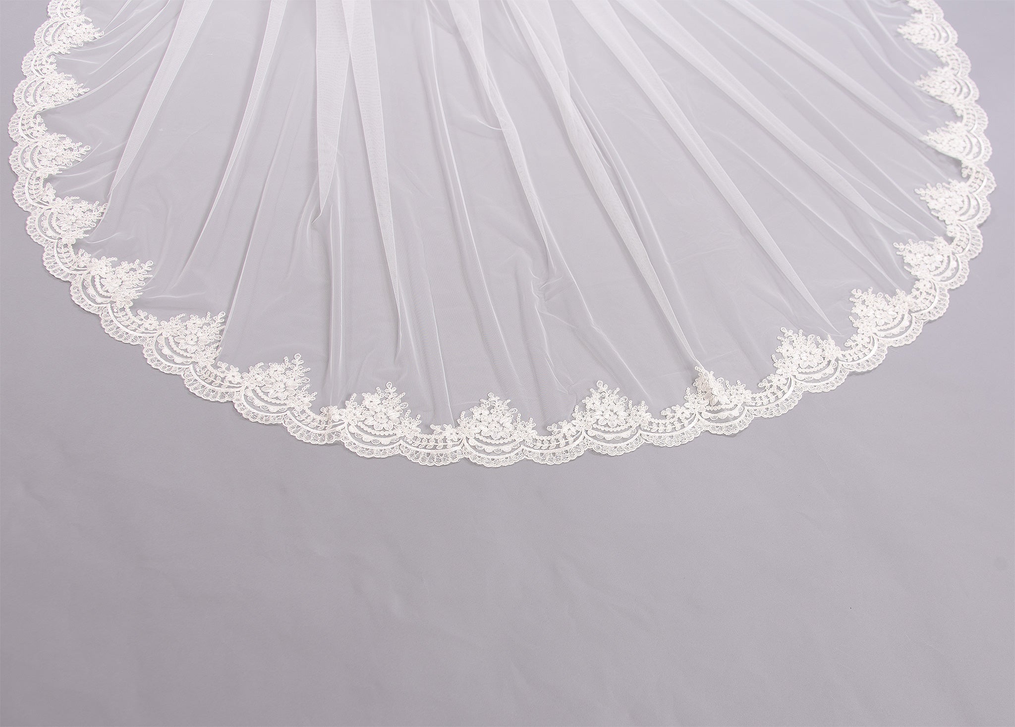 WHITE VEIL セット Ivory wedding veil cathedral length V205C – Tulip Bridal