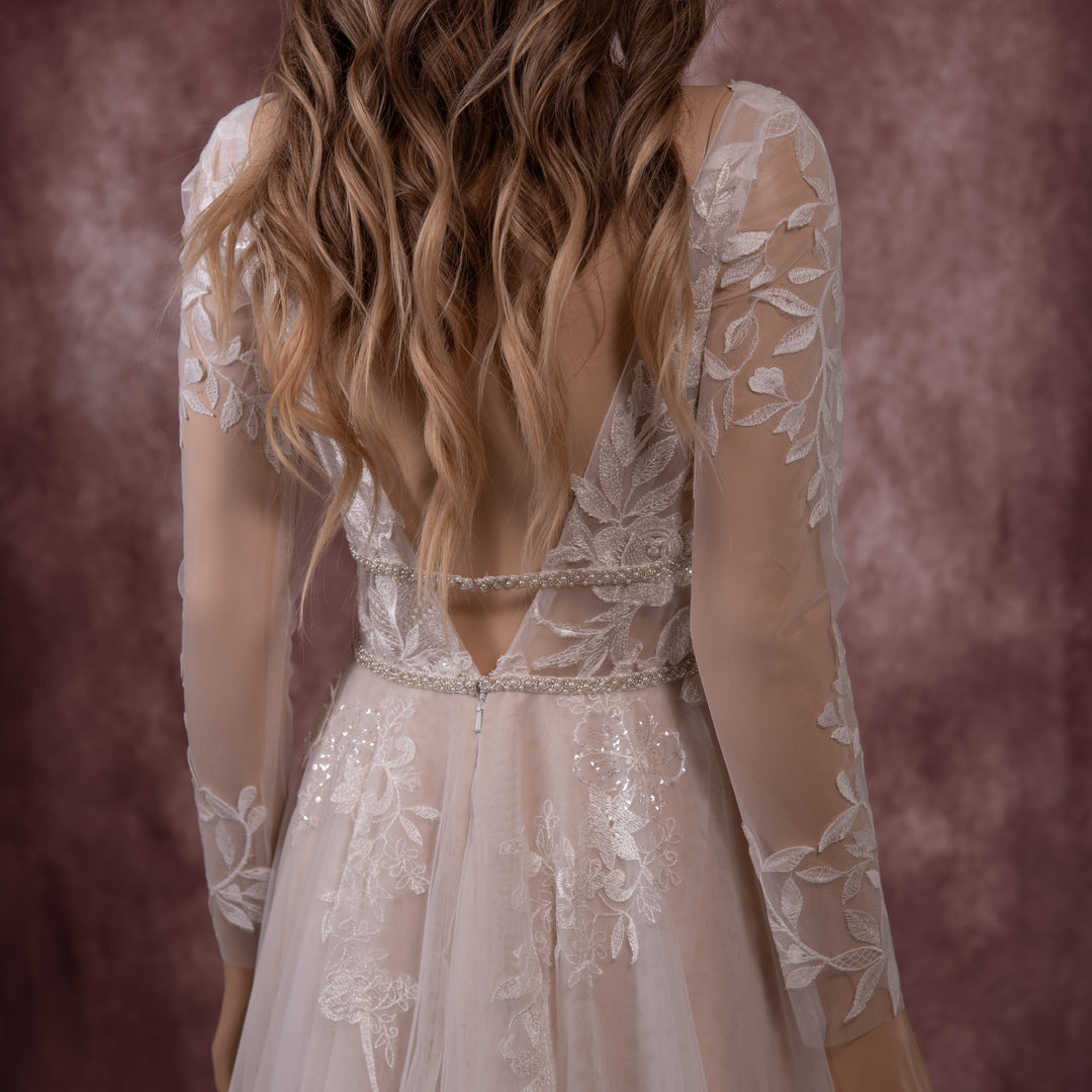 detachable long lace sleeves for wedding dress Bridal Sleeves Wedding Sleeves Ivory M/L Delilah Sleeves by Grace Loves Lace