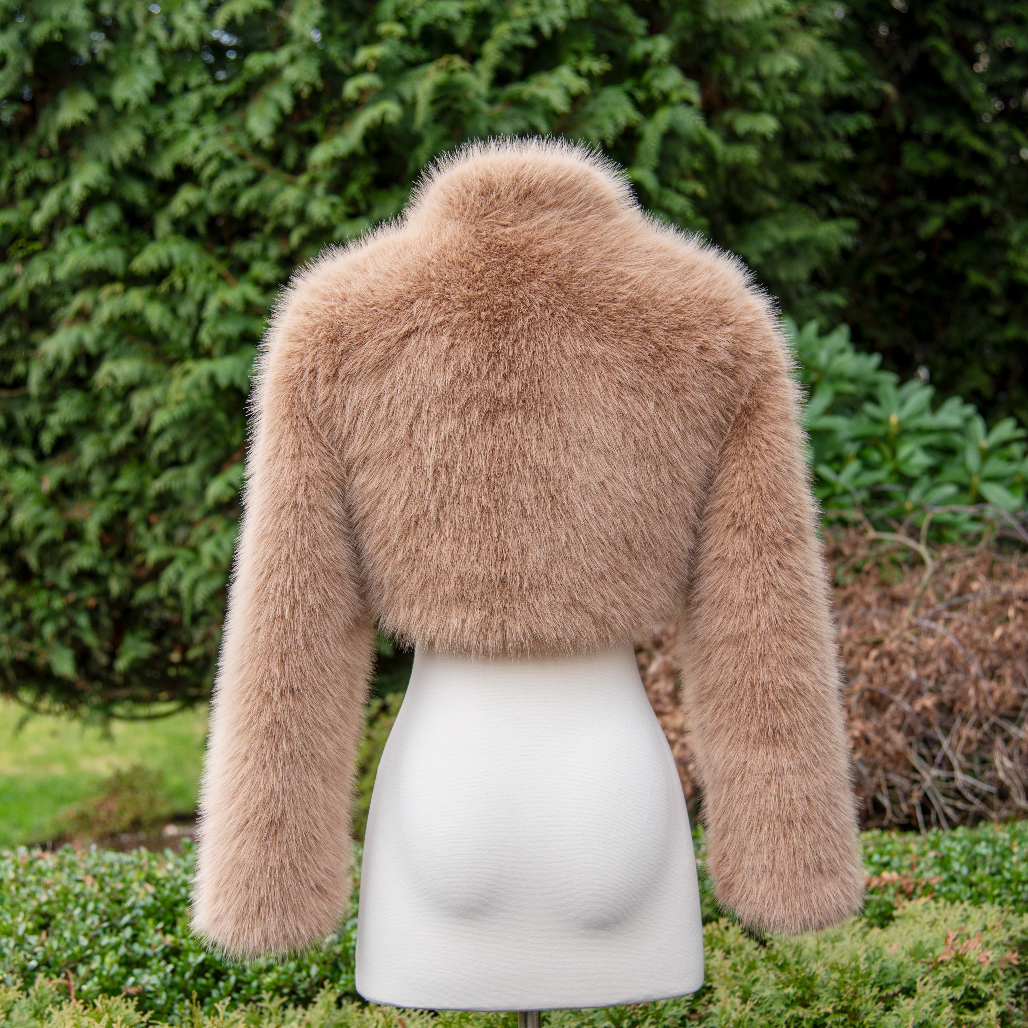 Honey brown faux fur bolero – Tulip Bridal