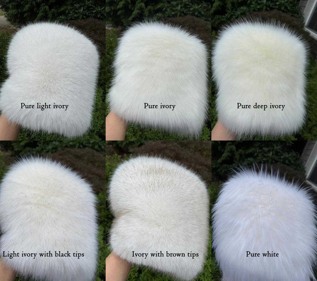 Ivory faux fur wrap bridal shawl