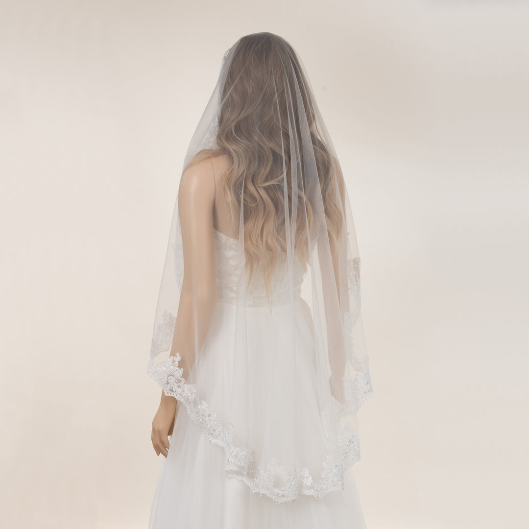 Mantilla veil lace wedding veil V121