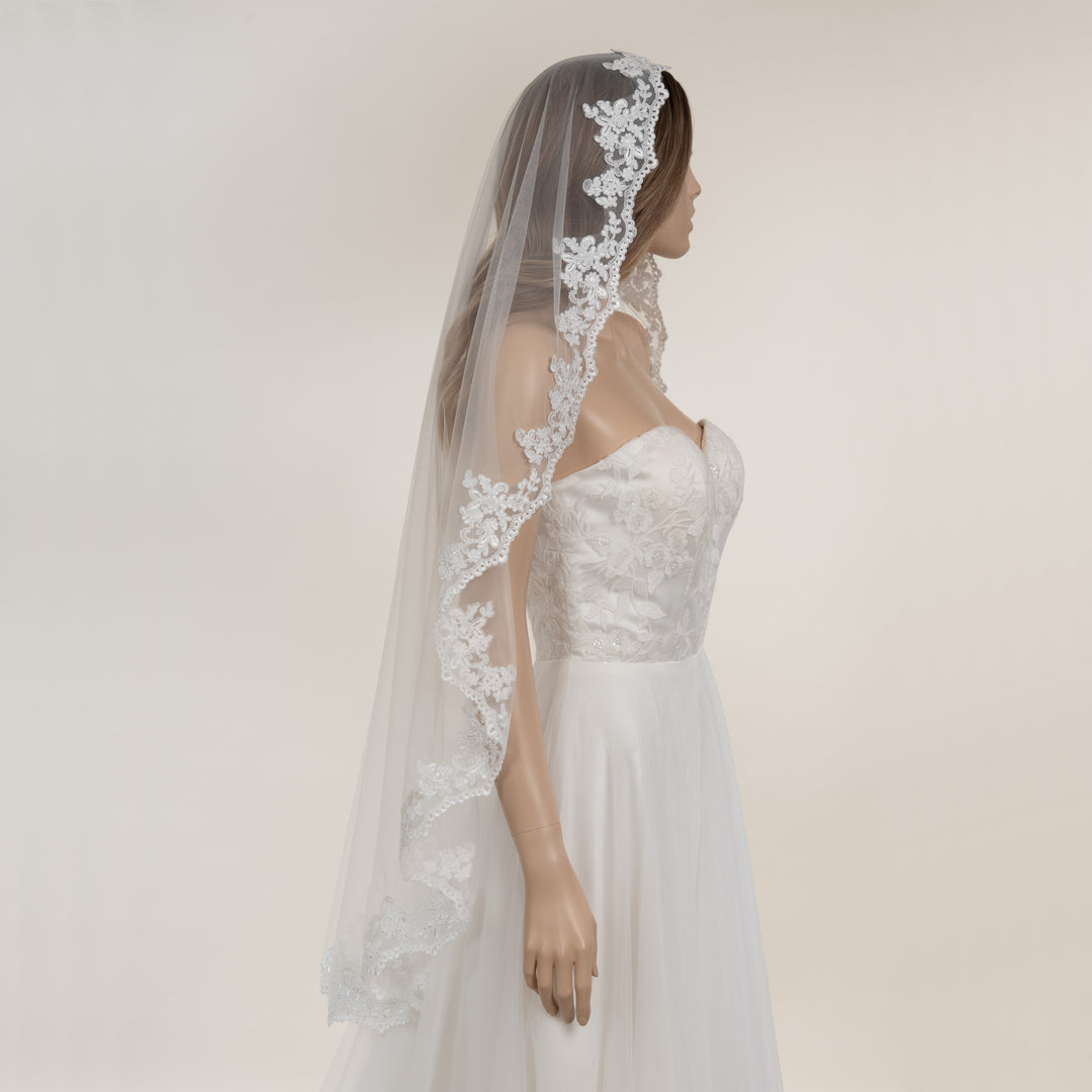 Mantilla veil lace wedding veil V121