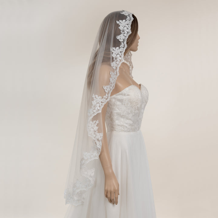 Mantilla veil lace wedding veil V121