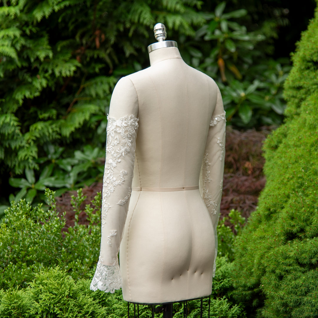 Off shoulder detachable sleeves DS005