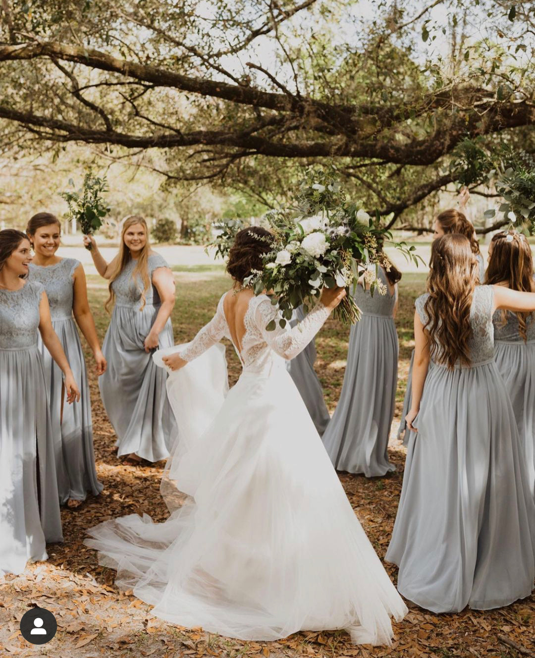 Wedding Dress With Sleeves Grey Bridesmaid Dresses Long Sleeve