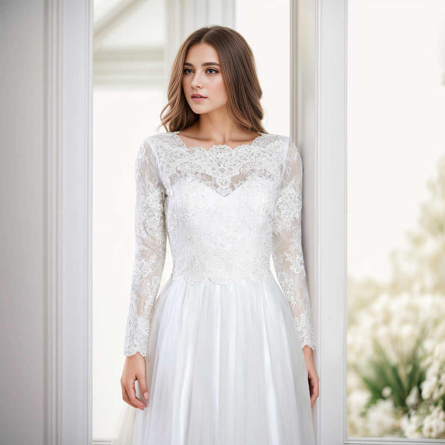 wedding dress topper, lace top for wedding dress – Tulip Bridal