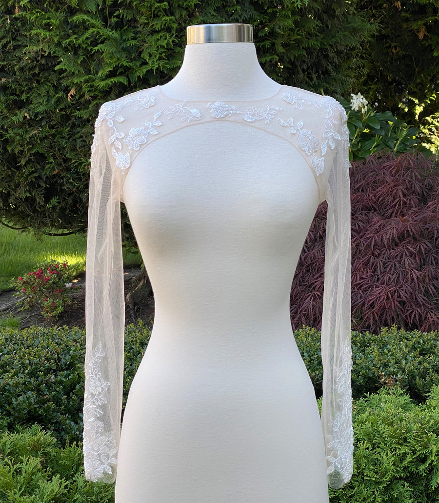 wedding dress topper, lace top for wedding dress – Tulip Bridal