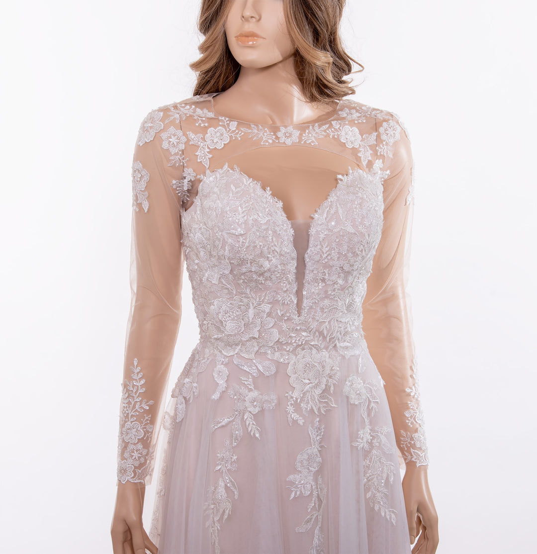 Keyhole back wedding dress topper – Tulip Bridal