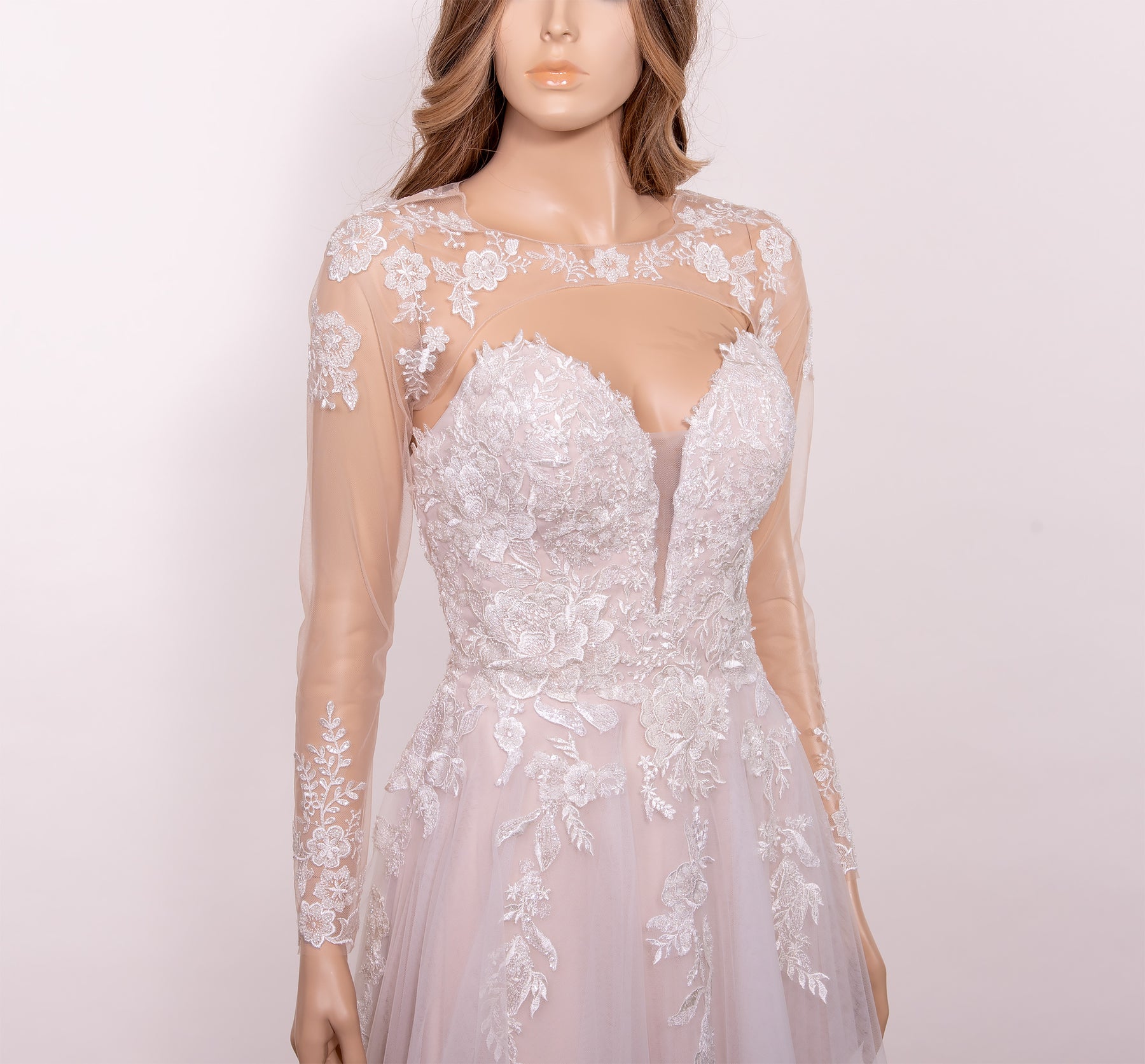 Keyhole back wedding dress topper – Tulip Bridal