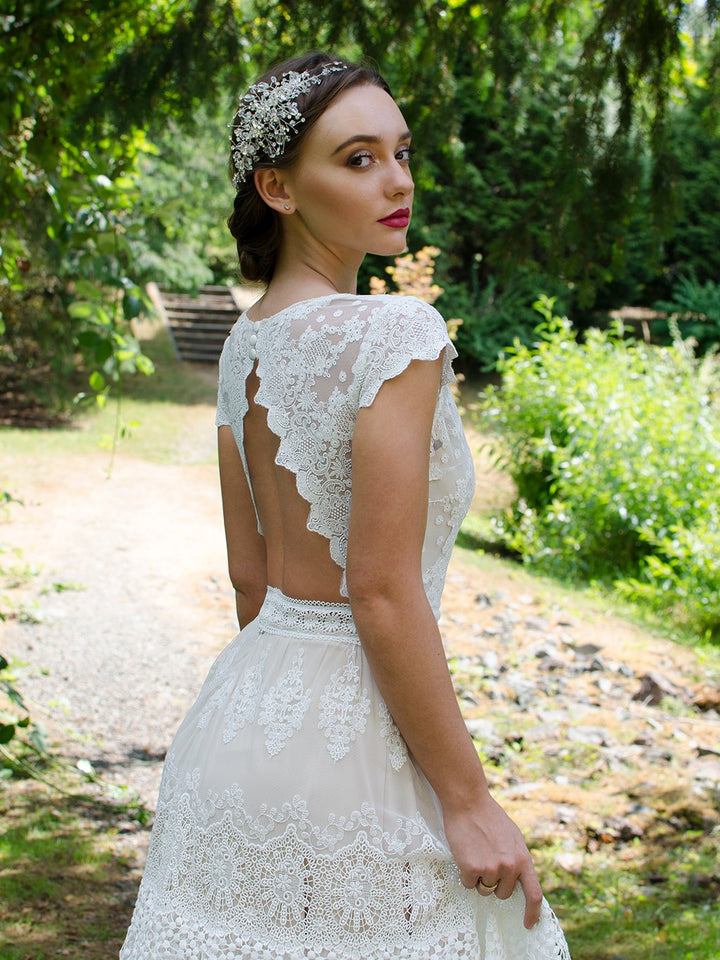 Boho lace wedding dress