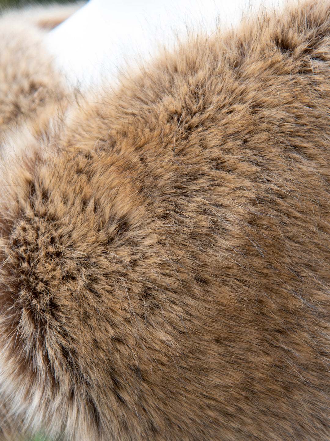 Brown faux fur wrap bridal shawl