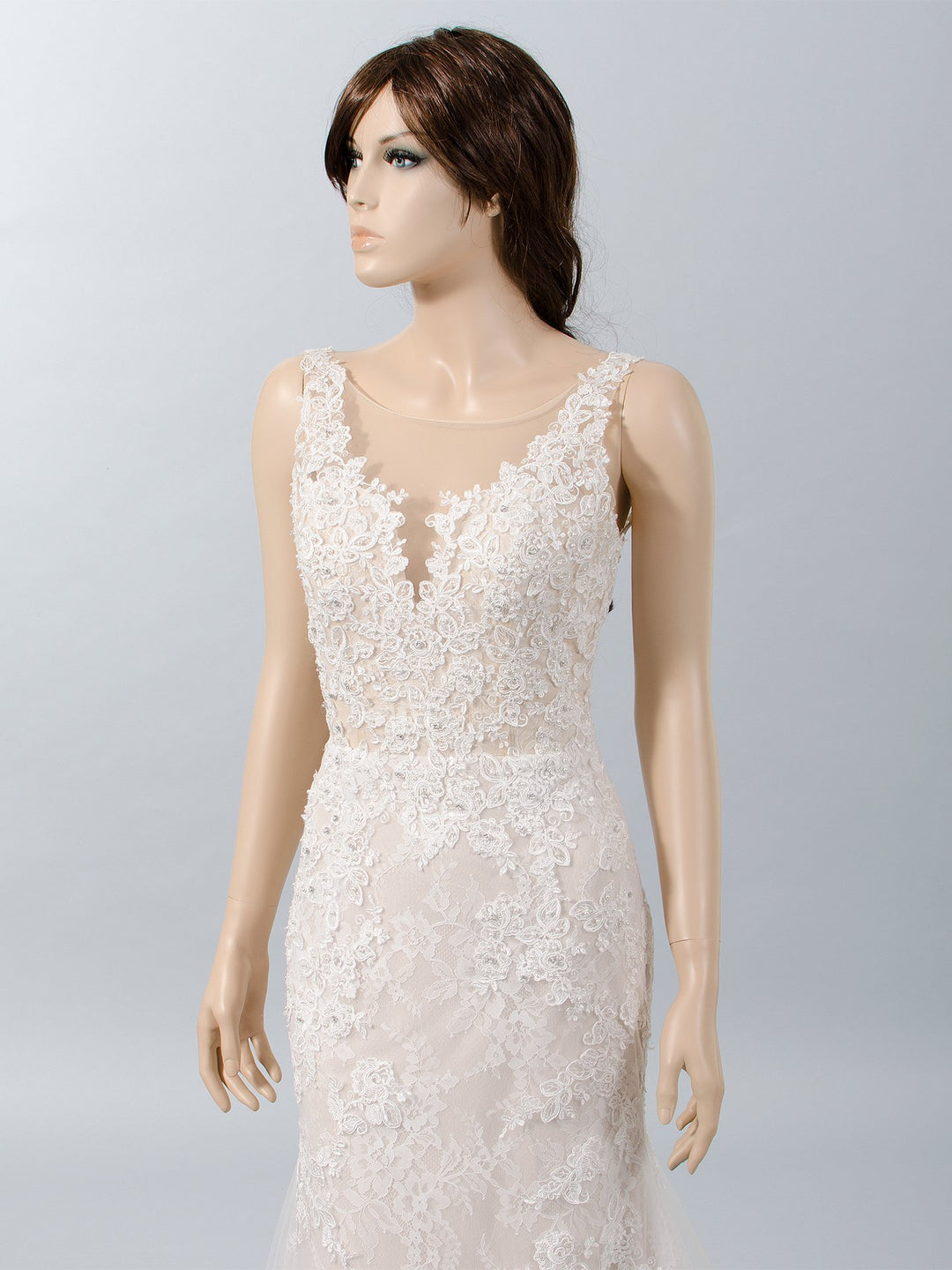 Fit and flare lace wedding dress