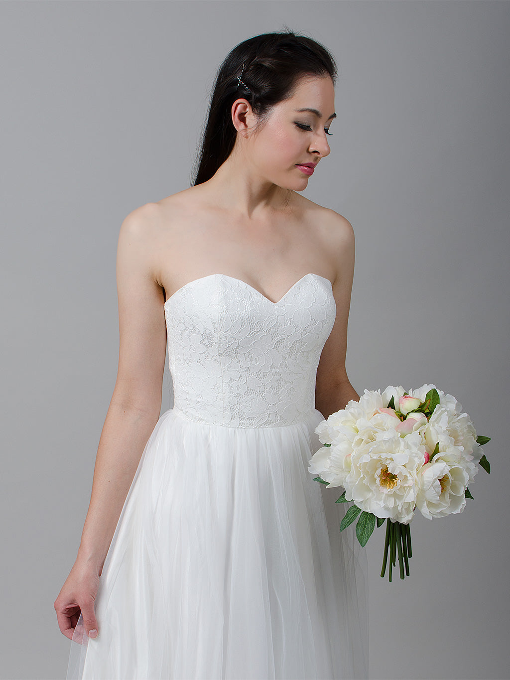 High neck long sleeve wedding dress topper – Tulip Bridal