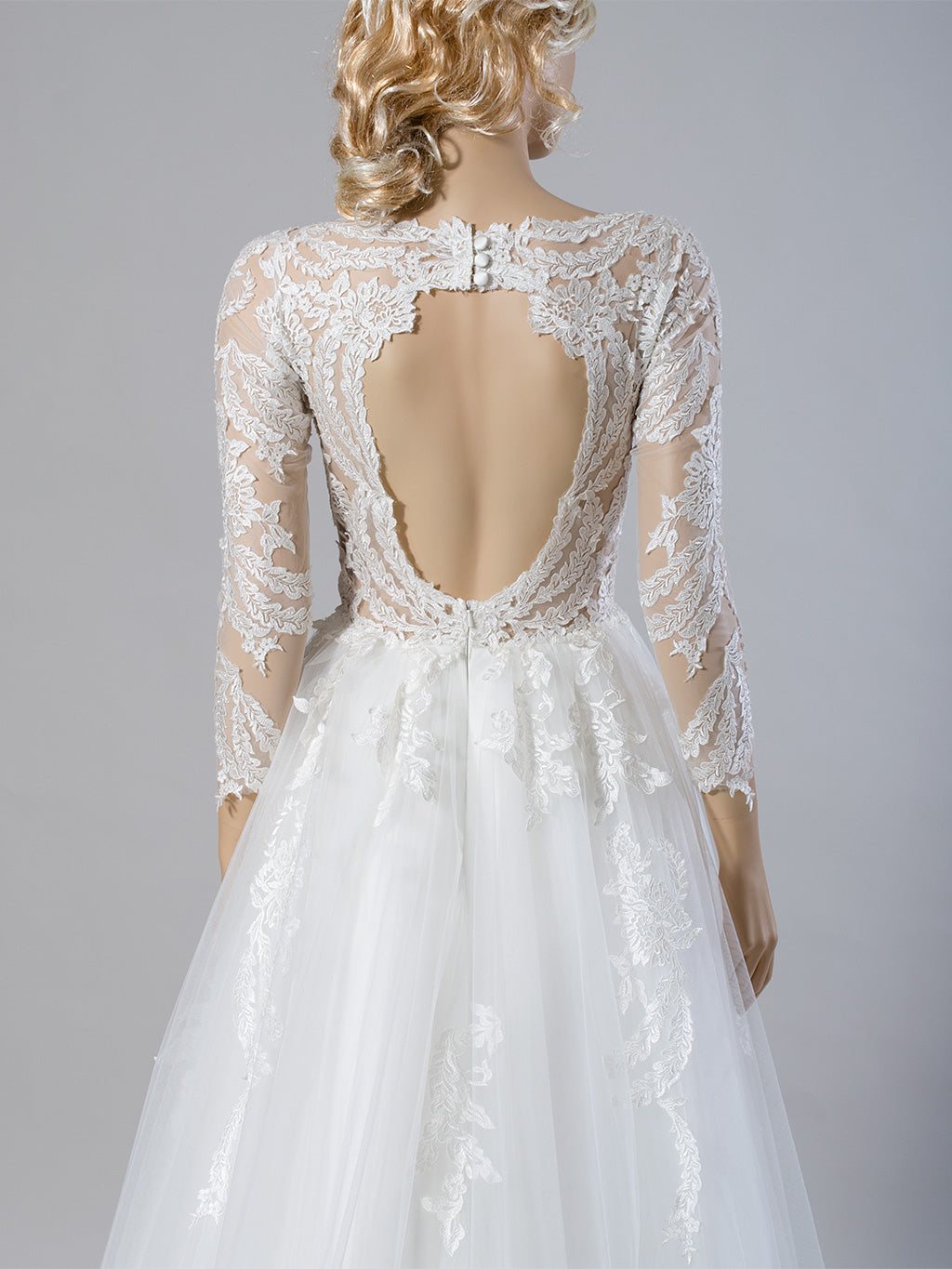 Long sleeve lace wedding dress with embroidered lace Tulip Bridal Long sleeve lace wedding dress with embroidered lace Tulip Bridal
