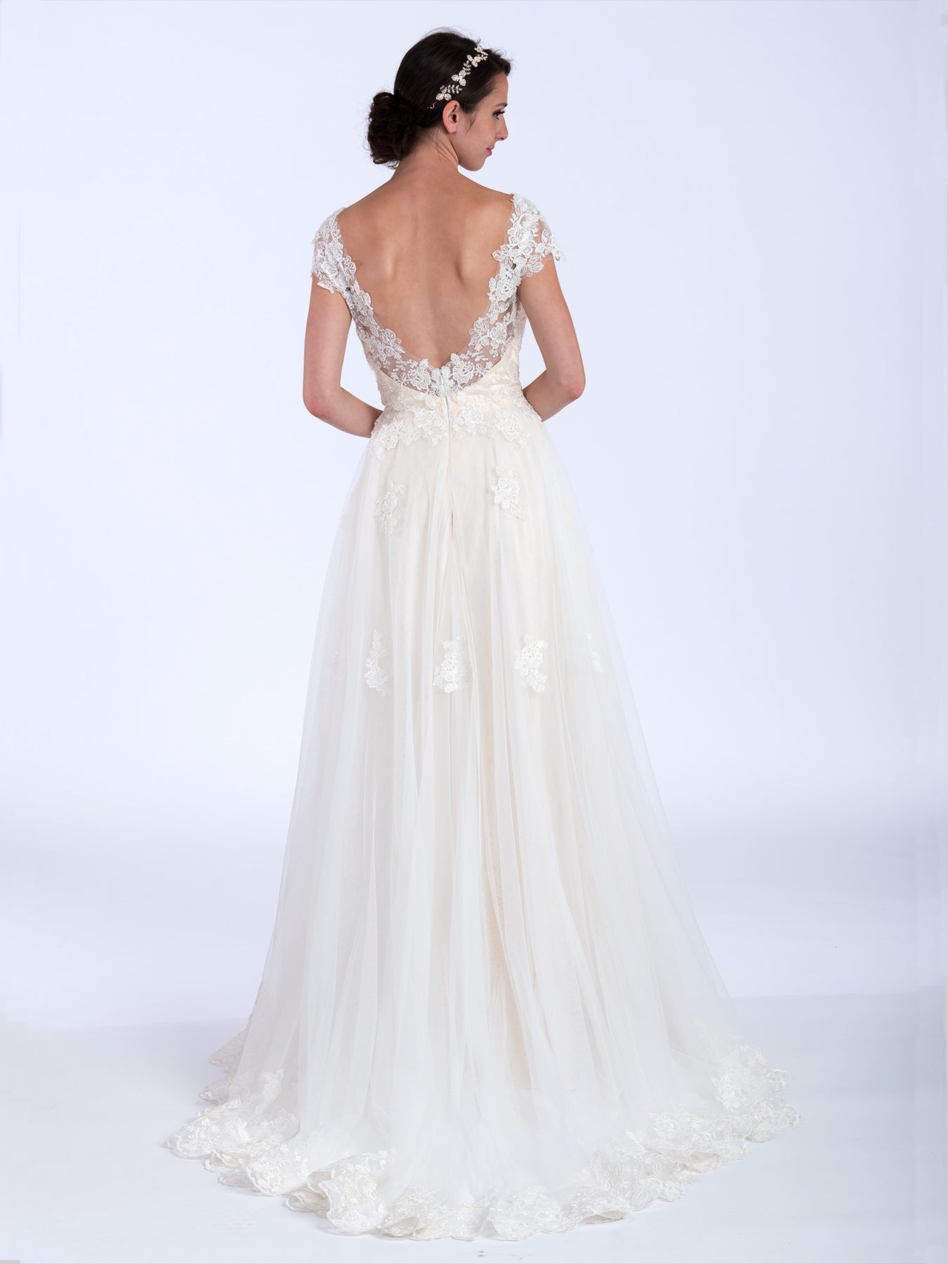 Cap sleeve lace wedding dress, 8 weeks / 18 Cap sleeve lace wedding dress, 8 weeks / 18