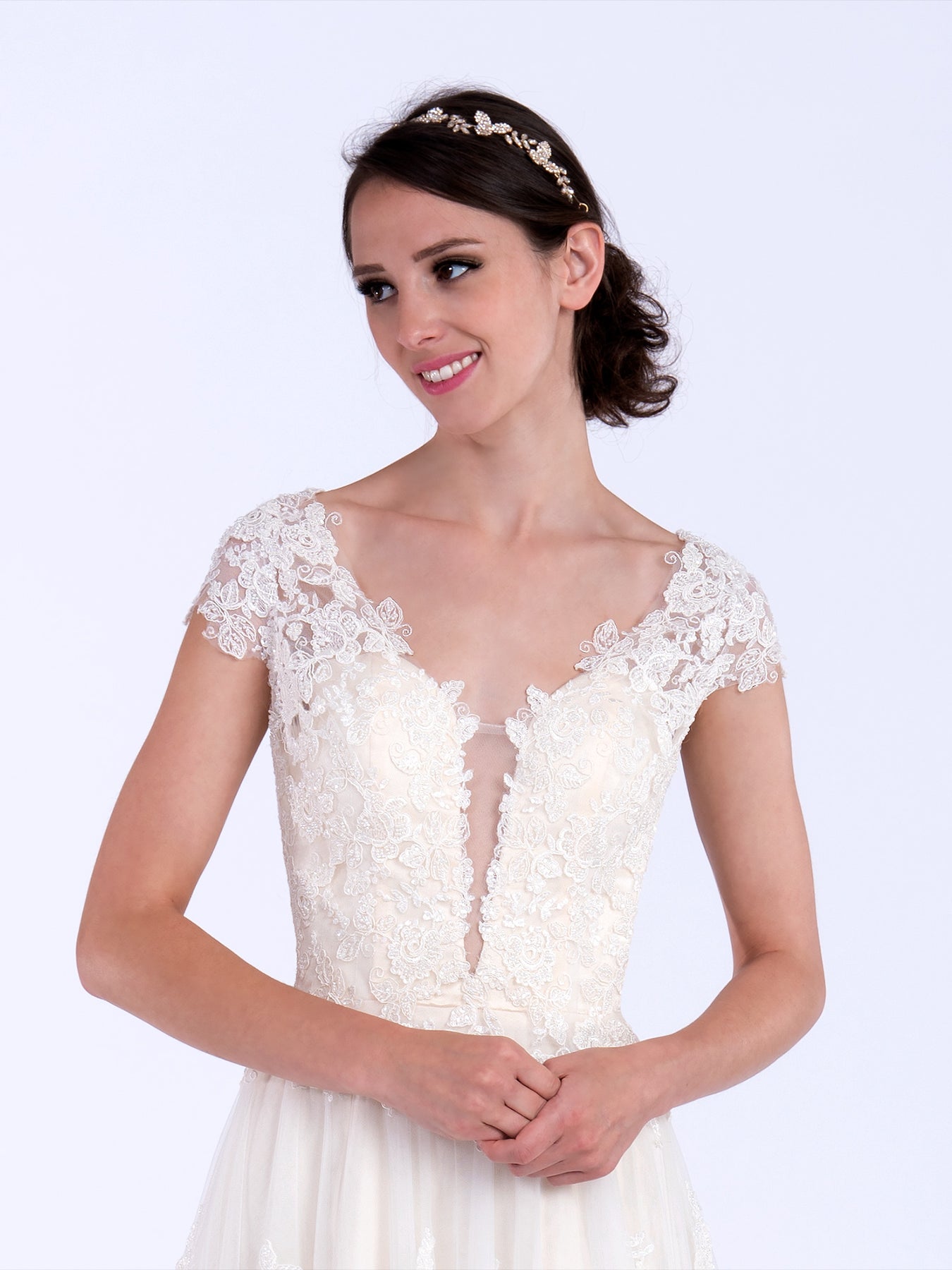Cap sleeve lace wedding dress Tulip Bridal Cap sleeve lace wedding dress Tulip Bridal
