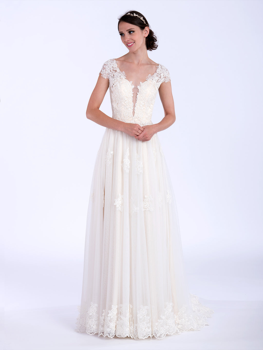 Cap sleeve lace wedding dress, 8 weeks / 18 Cap sleeve lace wedding dress, 8 weeks / 18