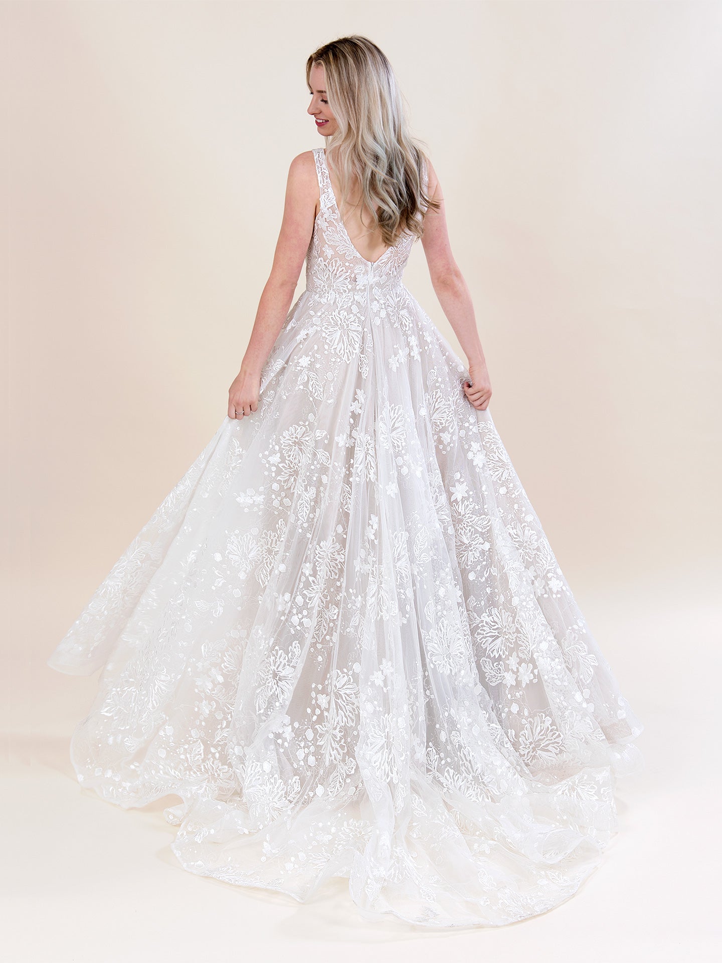 All over lace wedding dress