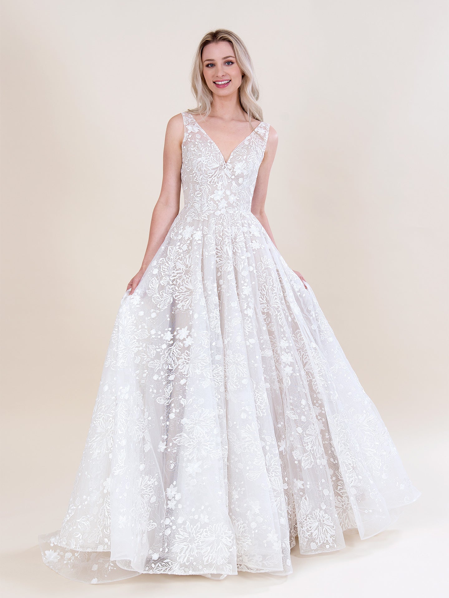 All over lace wedding dress