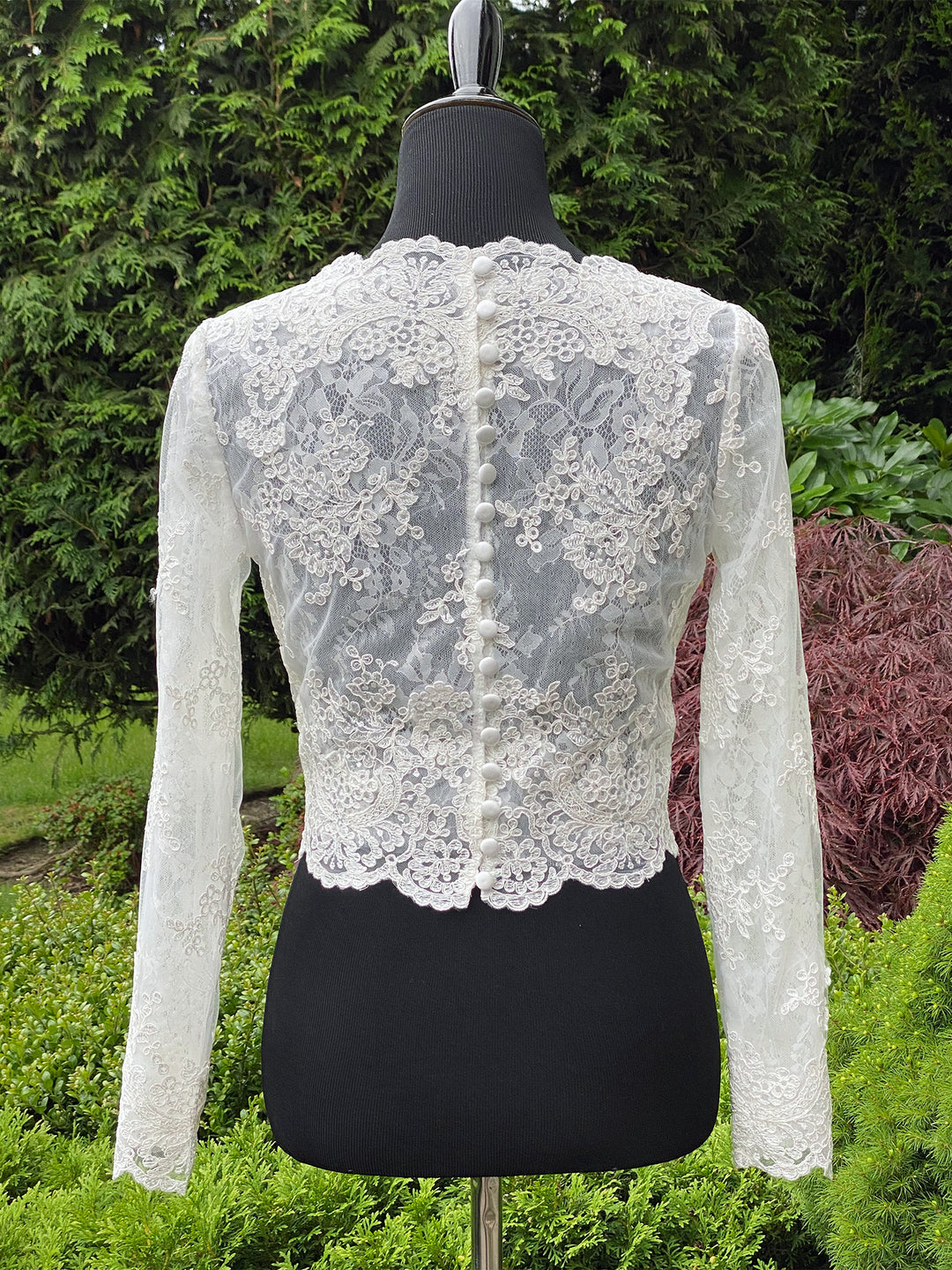 Double layer long sleeve wedding dress topper – Tulip Bridal