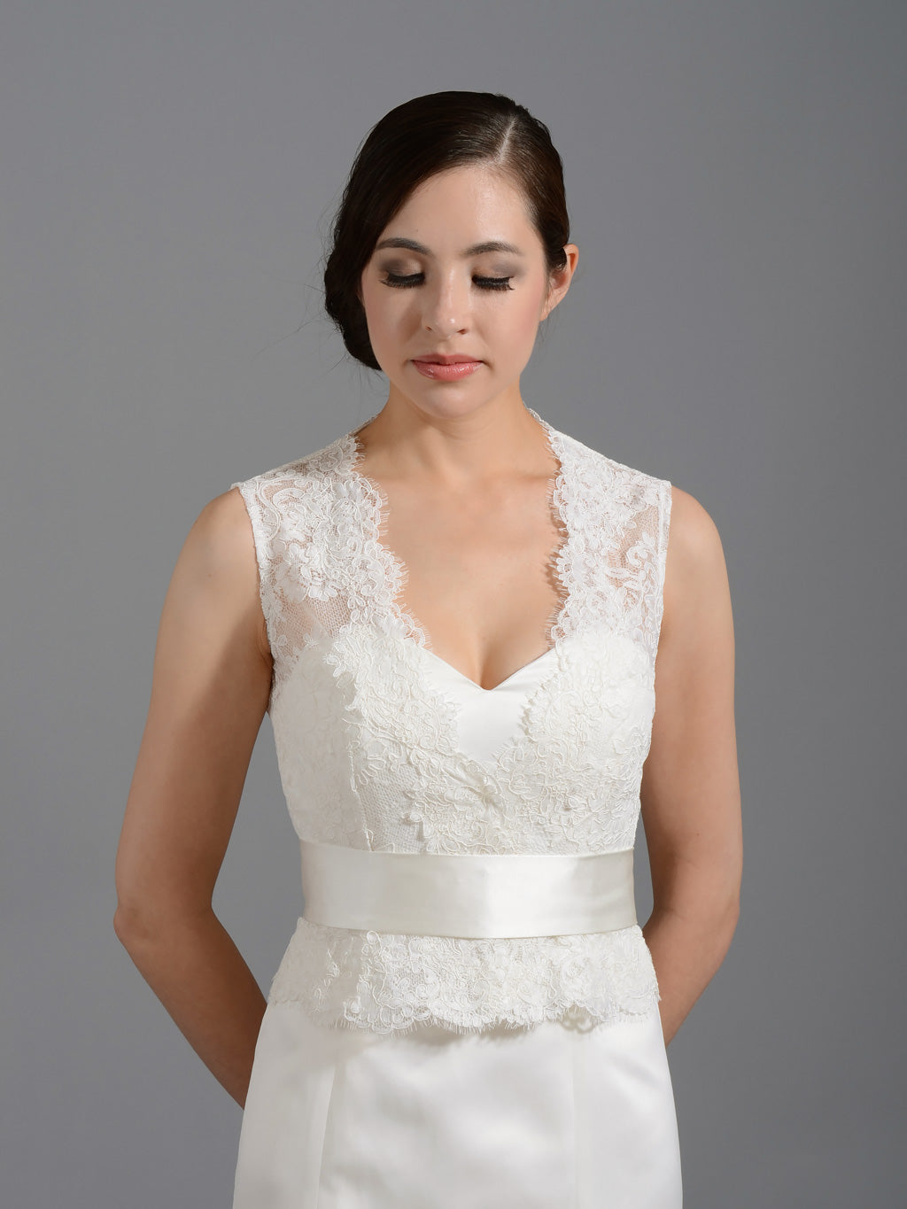 Front open Ivory Lace jacket Bridal Bolero